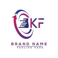 KF letter logo design. Vector logo design for business.