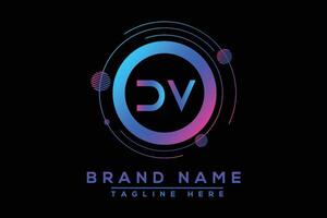 DV letter logo design. Vector logo design for business.