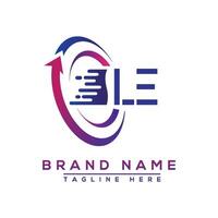 LE letter logo design. Vector logo design for business.