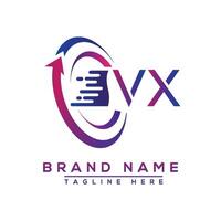 vx letra logo diseño. vector logo diseño para negocio.