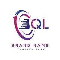 QL letter logo design. Vector logo design for business.