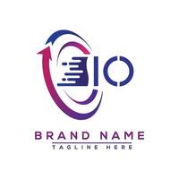 IO letter logo design. Vector logo design for business.