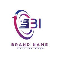 BI letter logo design. Vector logo design for business.