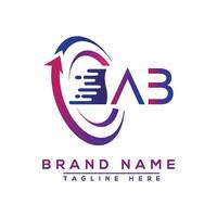 AB letter logo design. Vector logo design for business.