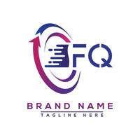 FQ letter logo design. Vector logo design for business.