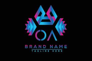 OA letter logo design. Vector logo design for business.