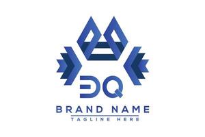 Letter BQ Blue logo design. Vector logo design for business.