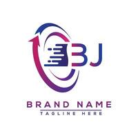 BJ letter logo design. Vector logo design for business.