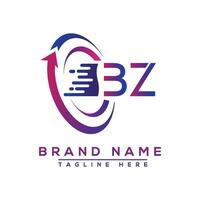 BZ letter logo design. Vector logo design for business.