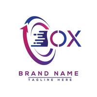 OX letter logo design. Vector logo design for business.