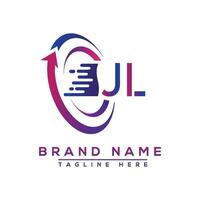 JL letter logo design. Vector logo design for business.