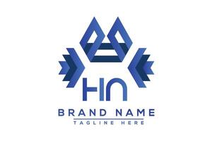 Blue HN letter logo design. Vector logo design for business.