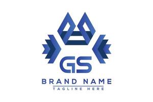 Blue GS letter logo design. Vector logo design for business.