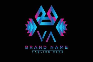VA letter logo design. Vector logo design for business.