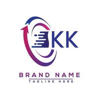 KK letter logo design. Vector logo design for business.