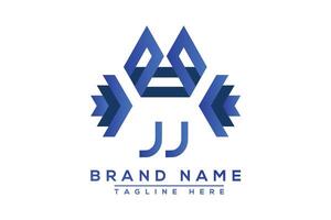 LetterJJ Blue logo design. Vector logo design for business.