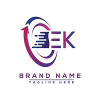 EK letter logo design. Vector logo design for business.