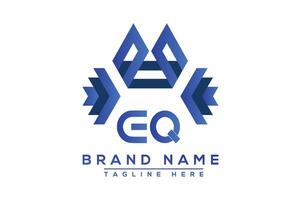 Blue EQ letter logo design. Vector logo design for business.
