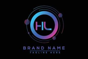 HL letter logo design. Vector logo design for business.