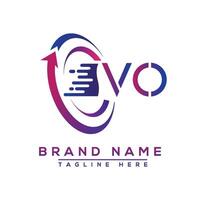 vo letra logo diseño. vector logo diseño para negocio.