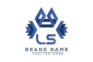 Letter LS Blue logo design. Vector logo design for business.