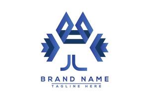 Letter JL Blue logo design. Vector logo design for business.