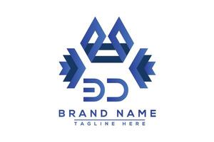 Letter BD Blue logo design. Vector logo design for business.