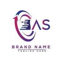 AS letter logo design. Vector logo design for business.