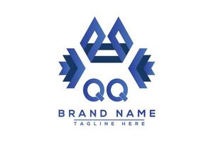 Letter QQ Blue logo design. Vector logo design for business.