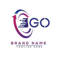 GO letter logo design. Vector logo design for business.