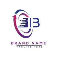 IB letter logo design. Vector logo design for business.