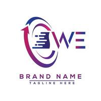 WE letter logo design. Vector logo design for business.