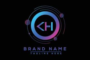 KH letter logo design. Vector logo design for business.