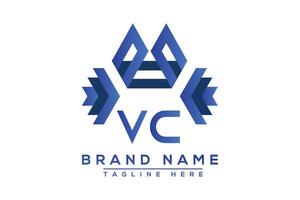 Letter VC Blue logo design. Vector logo design for business.