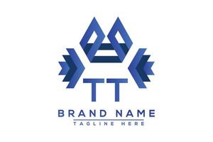 Letter TT Blue logo design. Vector logo design for business.