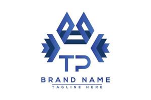 Letter TP Blue logo design. Vector logo design for business.