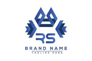 Letter RS Blue logo design. Vector logo design for business.