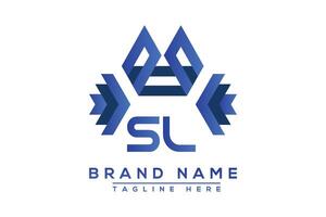 Letter SL Blue logo design. Vector logo design for business.