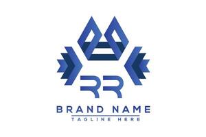 Letter RR Blue logo design. Vector logo design for business.