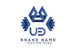 Letter UB Blue logo design. Vector logo design for business.