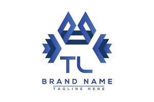 Letter TL Blue logo design. Vector logo design for business.