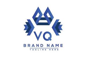 Letter VQ Blue logo design. Vector logo design for business.