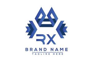 Letter RX Blue logo design. Vector logo design for business.