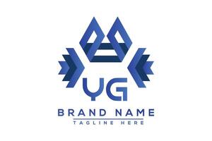 Letter YG Blue logo design. Vector logo design for business.