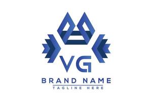 Letter VG Blue logo design. Vector logo design for business.