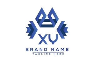 Letter XY Blue logo design. Vector logo design for business.