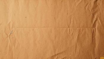 AI generated Old, dirty, crumpled cardboard  a rustic, weathered, antique backdrop generated by AI photo