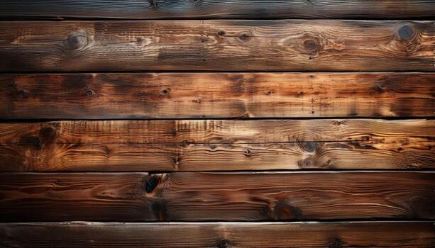 ai generado antiguo pasado de moda rústico madera tablón piso en un a rayas modelo generado por ai foto