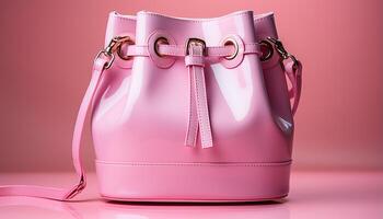 AI generated A pink purse, a symbol of elegance and femininity generated by AI photo