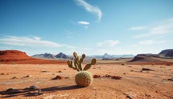 ai generado majestuoso arenisca acantilados, remoto y árido, definir el africano paisaje generado por ai foto